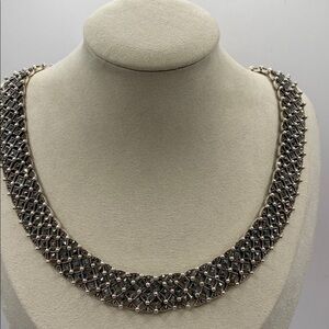 Vintage Sterling Silver 925 Marcasite Collar Art Deco Link Necklace